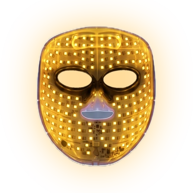 Inside of the aura mask, amber programme on