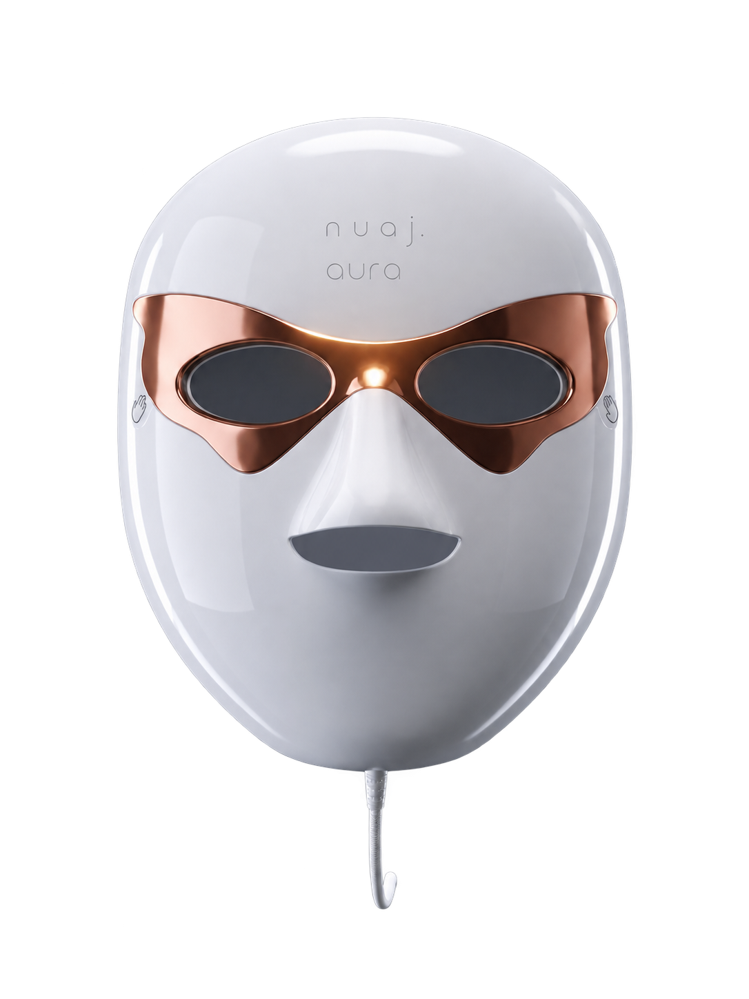 Masque LED nuaj. aura, coque nacrée et visière cuivrée